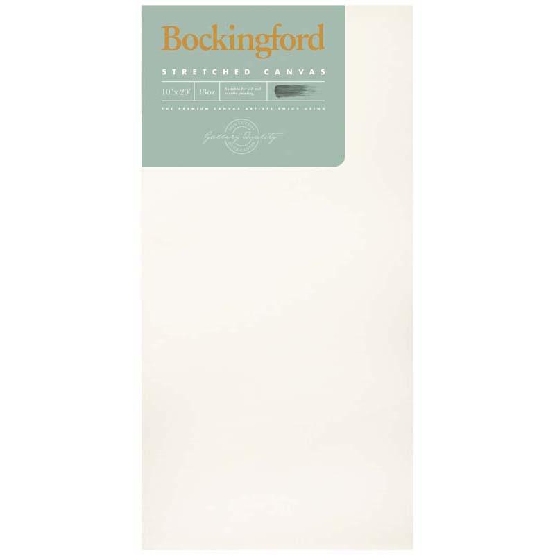 Bockingford 10x20 inch canvas, 13oz, triple gesso primed, perfect for acrylic, oil, and airbrush paints. Sturdy 1.5 inch frame.