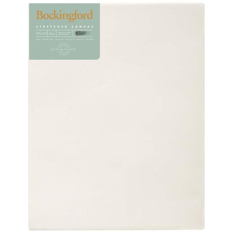 Bockingford 18x24 inch canvas, 13oz, triple gesso primed, 100% cotton, perfect for acrylic, oil, and airbrush painting.