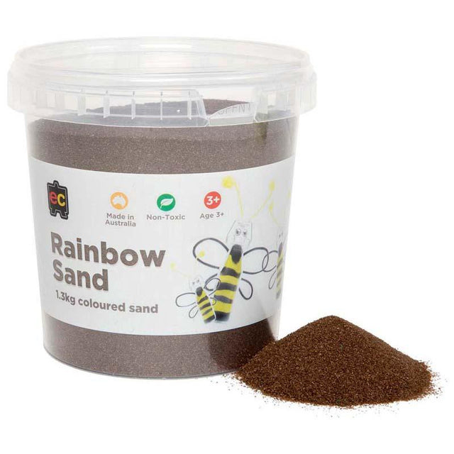Vibrant 1.3kg brown sand for creative play, crafting, and sensory activities, safe and non-toxic for all ages.