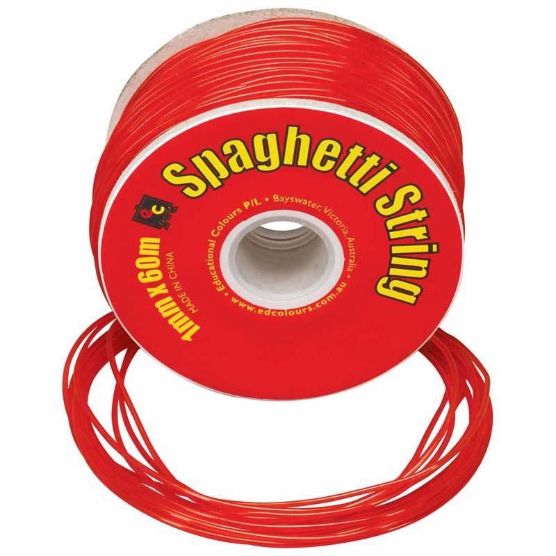 EC String PVC Spaghetti 60m Red