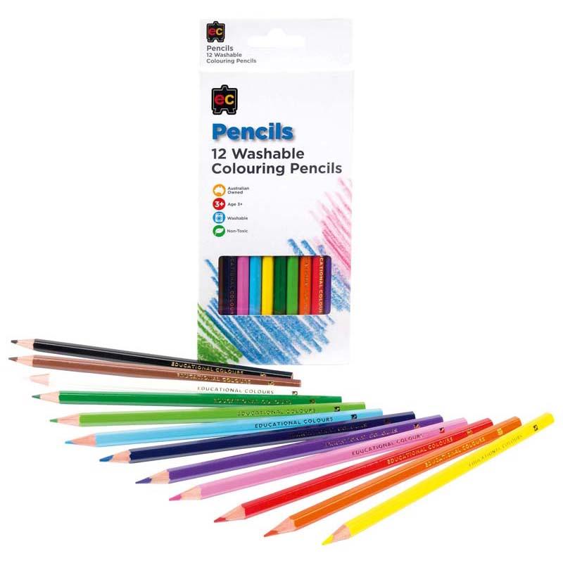 Hexagonal 12-pack colouring pencils with vibrant pigments for smooth, even coloring, perfect for all artists.