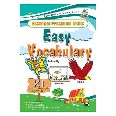 Colorful Greenhill Activity Book for 4-6 yrs, featuring engaging exercises to build vocabulary and reading skills.