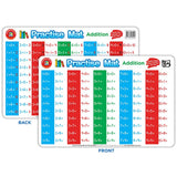 Bright and engaging LCBF Practise Mats for literacy and numeracy, featuring a dry erase surface for repeated learning.