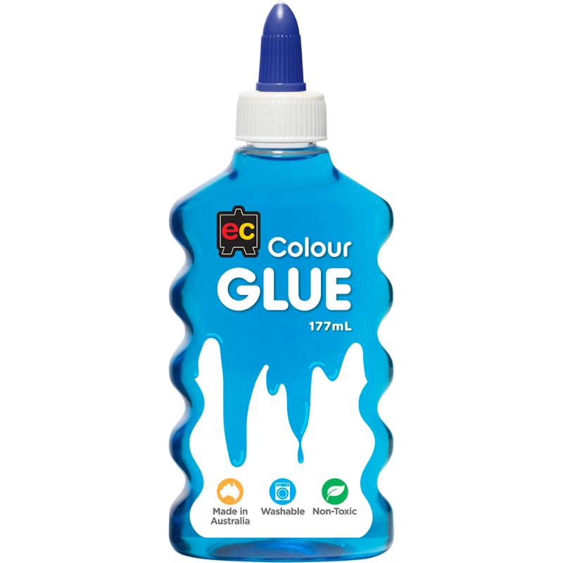 EC Coloured Glue 177ml Blue