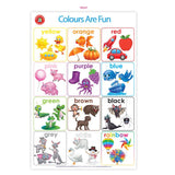 Vibrant LCBF Wall Chart poster featuring bold colors and illustrations to enhance children's color recognition and creativity.