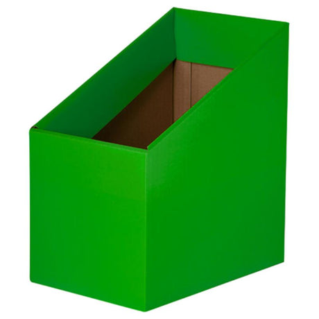 Green Elizabeth Richards Book Box - Pack of 5, perfect for organizing books and supplies in classrooms or home spaces.