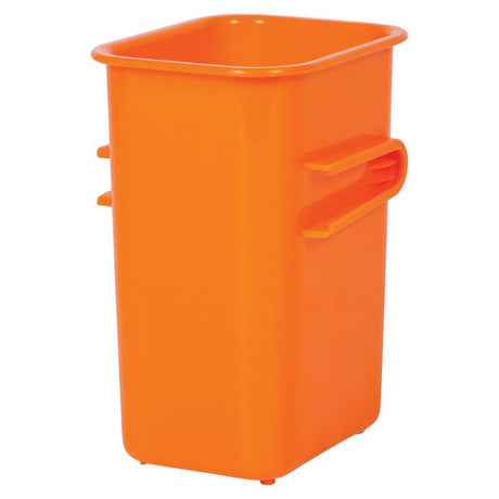 Bright orange connector tubs for versatile storage and organization in schools, offices, or homes.