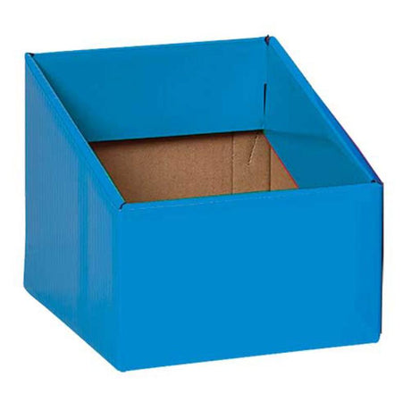 Light blue storage boxes for teachers, perfect for organizing books and educational resources in classrooms or play areas.