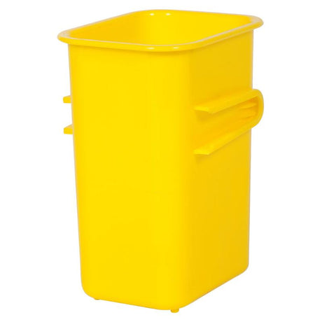 Bright yellow connector tubs for versatile storage, easily stackable and perfect for organizing toys, art supplies, or office materials.