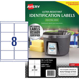 Avery Ultra Resistant ID Label L7914, waterproof, chemical-resistant, 99.1x67.7mm, for harsh environments and tough labeling.