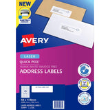 Avery L7156-100 labels, 58x17.8mm, 45-up sheets, 4500 labels total; ideal for organization and custom printing.