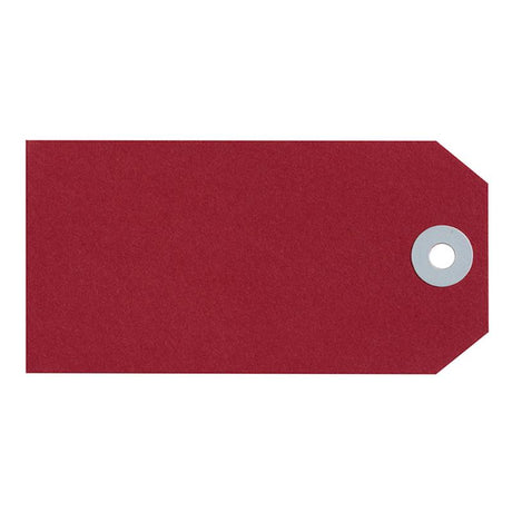 Red Avery Shipping Luggage Tag, 54x108mm, pack of 50, durable manila board, ideal for easy luggage identification.