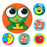 Colorful mini animal merit stickers, 13mm, pack of 800, perfect for rewarding children at home or in the classroom.