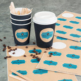 Avery L7106 Round Kraft labels, 60mm, eco-friendly, 12-up format on 15 sheets, ideal for custom branding and packaging.