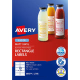 Avery Permanent Rectangular Labels (L7148) - 96x51mm, durable white labels for versatile organization on various surfaces.