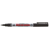 Uni Super Ink Permanent Marker 0.9mm in black, featuring waterproof, fade-proof ink for versatile use on various surfaces.