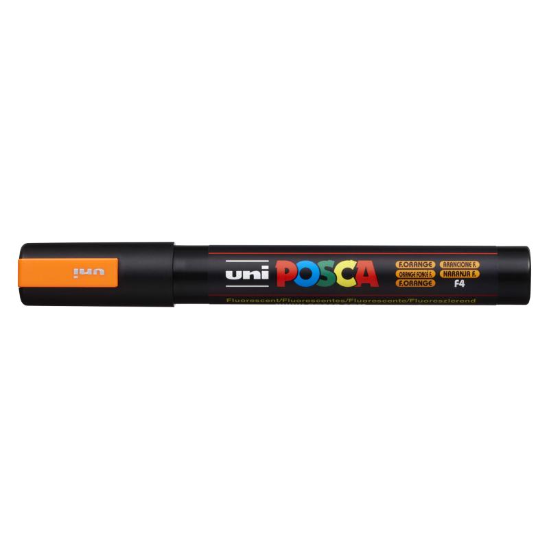 Uni Posca Marker 1.8-2.5mm Med Bullet Fluoro Orange PC-5M
