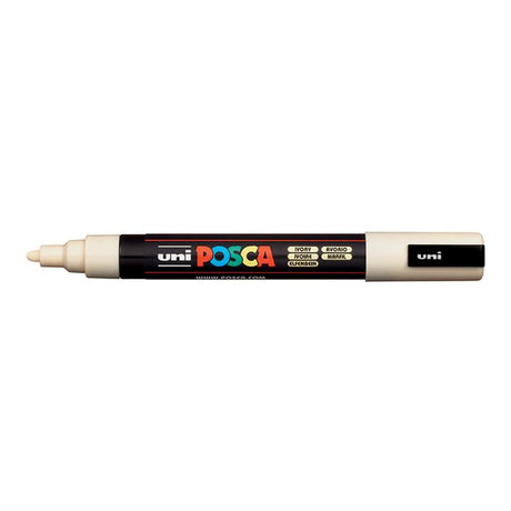 Ivory Uni Posca Marker with medium bullet tip, ideal for precise and vibrant artwork on various surfaces.