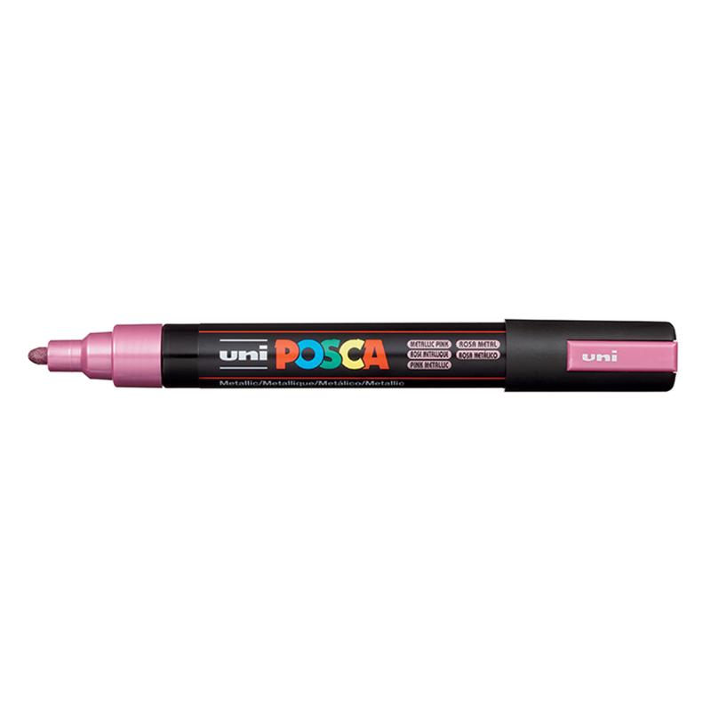 Uni Posca Marker 1.8-2.5mm Med Bullet Metallic Pink PC-5M