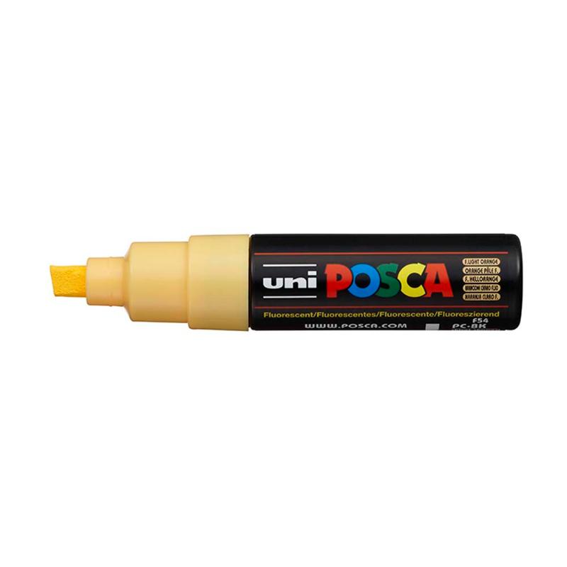 Uni Posca Marker 8.0mm Bold Chisel Fluoro Light Orange PC-8K