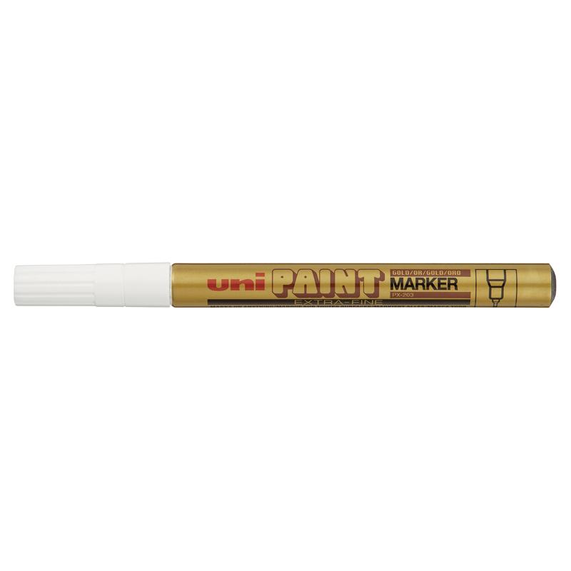 Uni Paint Marker 0.8mm Bullet Tip Gold PX-203
