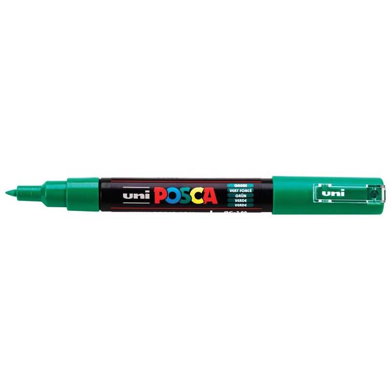 Uni Posca Marker pack of 12 with 0.7mm ultra-fine tips, ideal for detailed artwork on various surfaces.