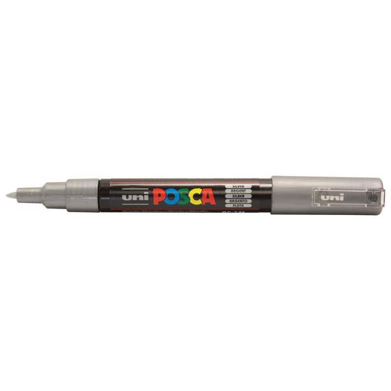 Set of 12 Uni Posca 0.7mm ultra-fine markers in assorted vibrant colors, ideal for precise detailing on various surfaces.