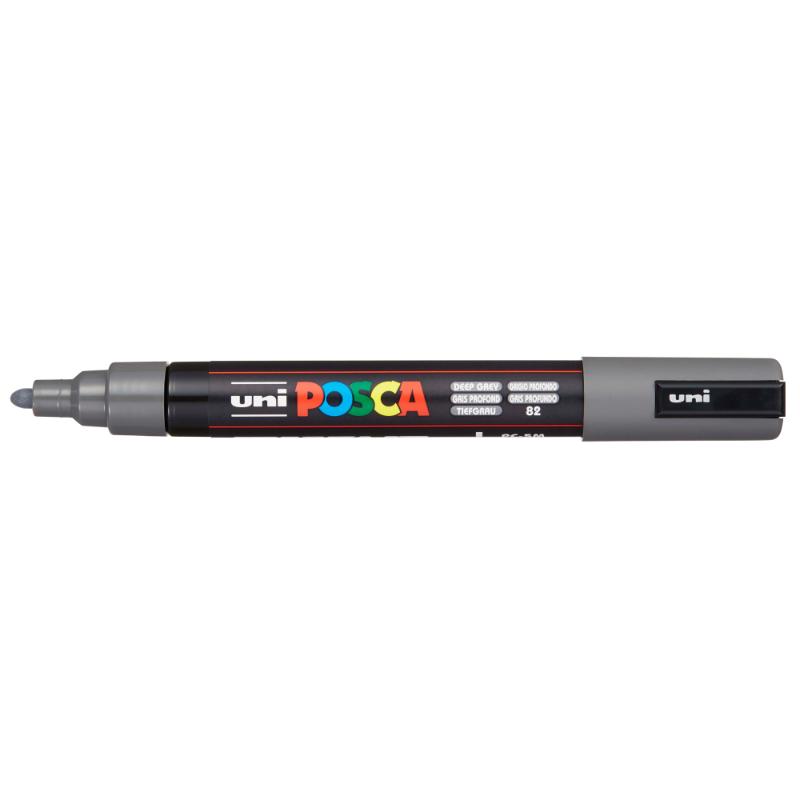 Uni Posca Marker 1.8-2.5mm Med Bullet Deep Grey PC-5M
