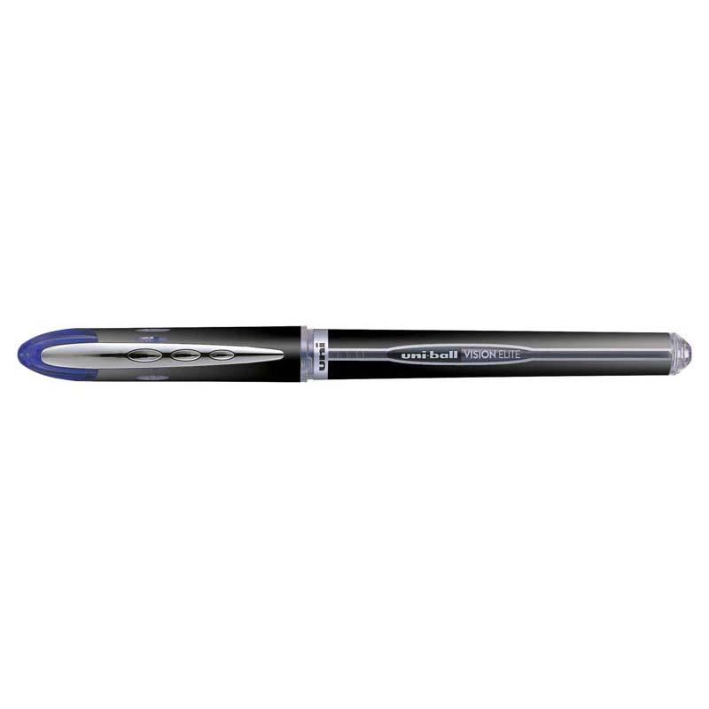 Blue Uni Vision Elite Capped 0.5mm rollerball pen with aeroplane-safe technology for smooth, smudge-free writing.