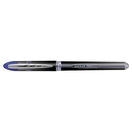 Blue Uni Vision Elite Capped 0.5mm rollerball pen with aeroplane-safe technology for smooth, smudge-free writing.