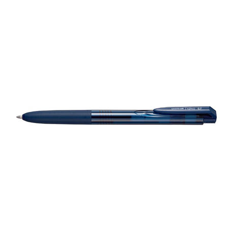 Uni Signo RT1 0.7mm retractable pen in Blue Black, featuring improved gel ink and ergonomic grip for smooth, precise writing.