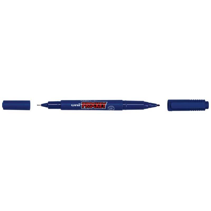 Uni Prockey Marker Dual Tip 0.4/0.9mm Blue PM-120