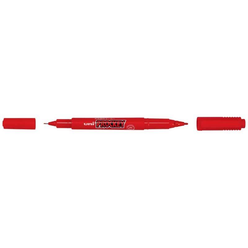 Uni Prockey Marker Dual Tip 0.4/0.9mm Red PM-120