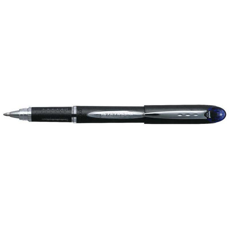 Uni Jetstream SX-210 rollerball pen in blue with 1.0mm nib, offering smooth, quick-drying ink for easy writing.