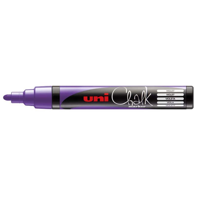 Uni Chalk Marker 1.8-2.5mm Bullet Tip Violet PWE-5M
