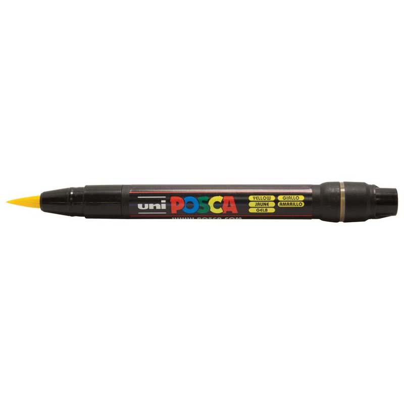 Uni Posca Marker 0.1-10.0mm Brush Tip Yellow PCF-350