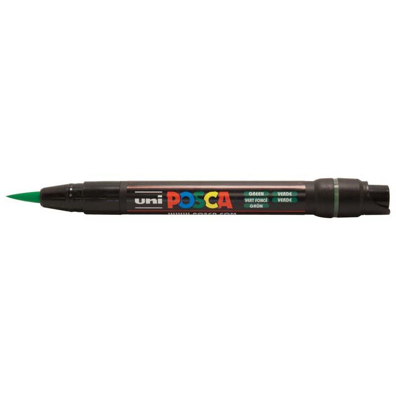 Uni Posca Marker 0.1-10.0mm Brush Tip Green PCF-350