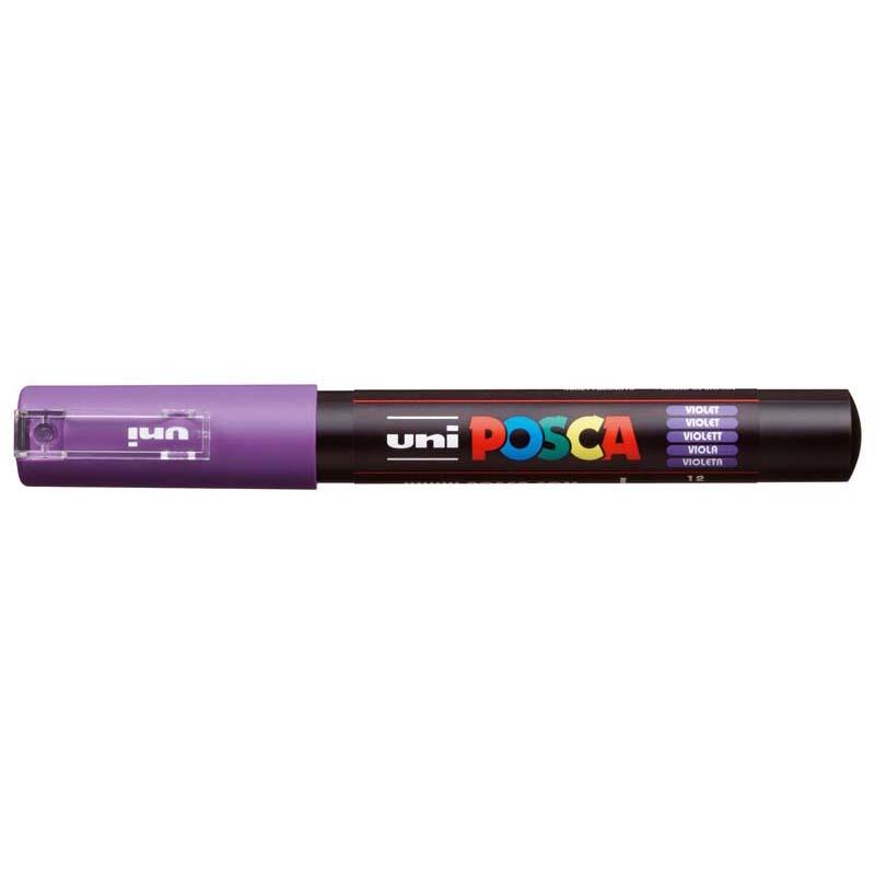 Violet Uni Posca Marker 0.7mm with ultra-fine tip for precise details on various surfaces, ideal for artists and crafters.