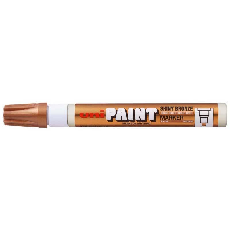 Uni Paint Marker 2.8mm Bullet Tip Shiny Bronze PX-20