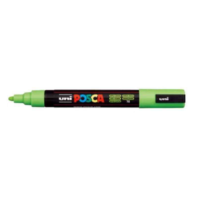 Apple Green Uni Posca Marker with a medium bullet tip, perfect for vibrant, precise artwork on various surfaces.