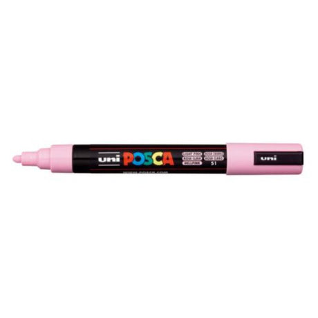 Light pink Uni Posca Marker with a medium bullet tip, perfect for precise art and craft projects on various surfaces.