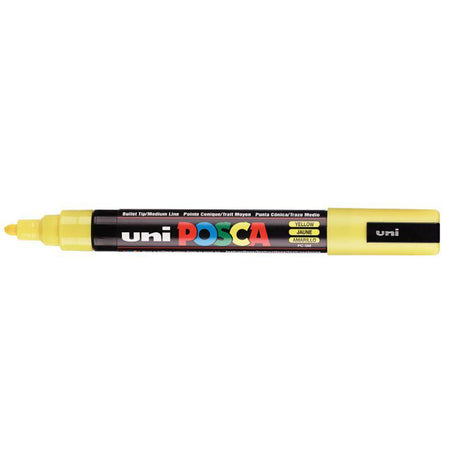 Uni Posca Marker in apricot with 1.8-2.5mm bullet tip, ideal for vibrant lines on diverse surfaces. Perfect for artists and crafters.