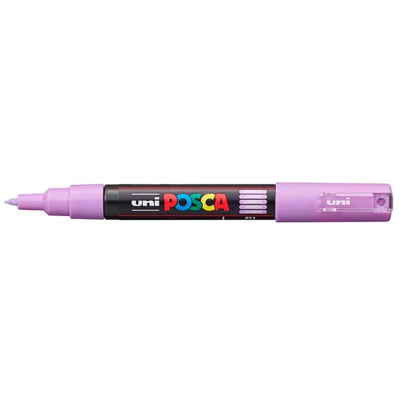 Ultra-fine lavender paint marker with 0.7mm tip for detailed artwork on various surfaces. Perfect for artists and crafters.