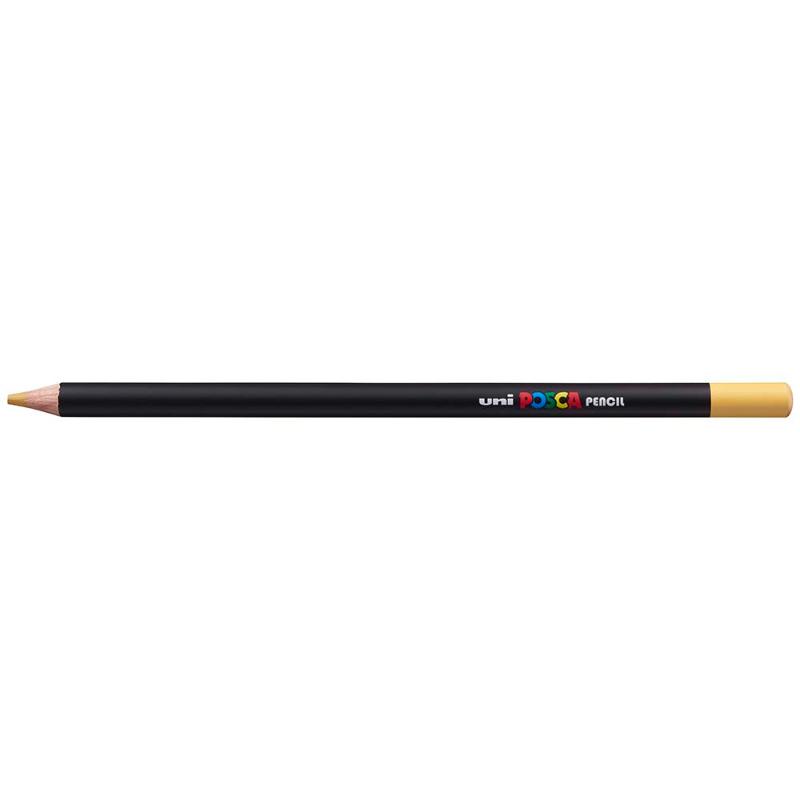 Light Ochre Uni Posca Pencil showcasing vivid colors, smooth finish, and versatility for artists and crafters on various papers.