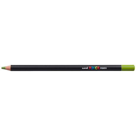 Green Tea Uni Posca Pencil showcases a vibrant hue ideal for diverse artistic techniques on any paper type.