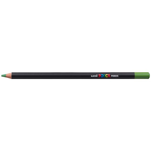 Uni Posca Green Pencil showcasing vibrant color, smooth blending, and versatile effects for artists and crafters.