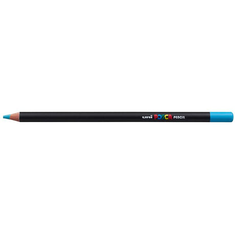 Uni Posca Pencil in Blue Green, featuring ultra-vivid colors, smooth finish, and versatile application for artists.