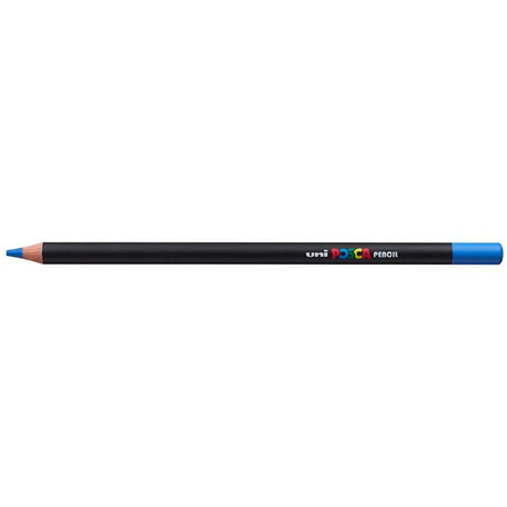 Vibrant blue Uni Posca Pencil, perfect for artists with vivid colors, smooth blending, and reliable performance on all paper types.