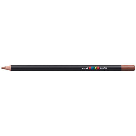 Uni Posca Pencil in vibrant brown, perfect for artists, offers smooth application and works on various surfaces without breaking.