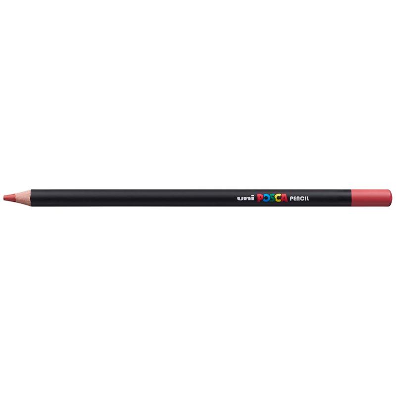 Uni Posca Pencil in Dark Red, featuring vibrant oil-based color, smooth application, and durable design for versatile artistic techniques.